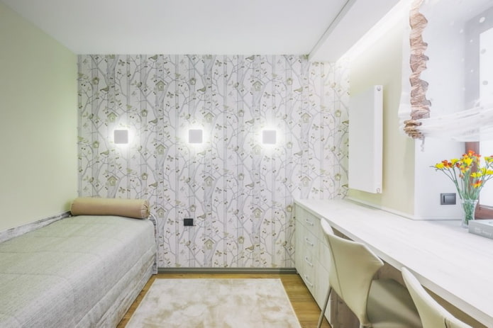 papel pintado con troncos de árboles