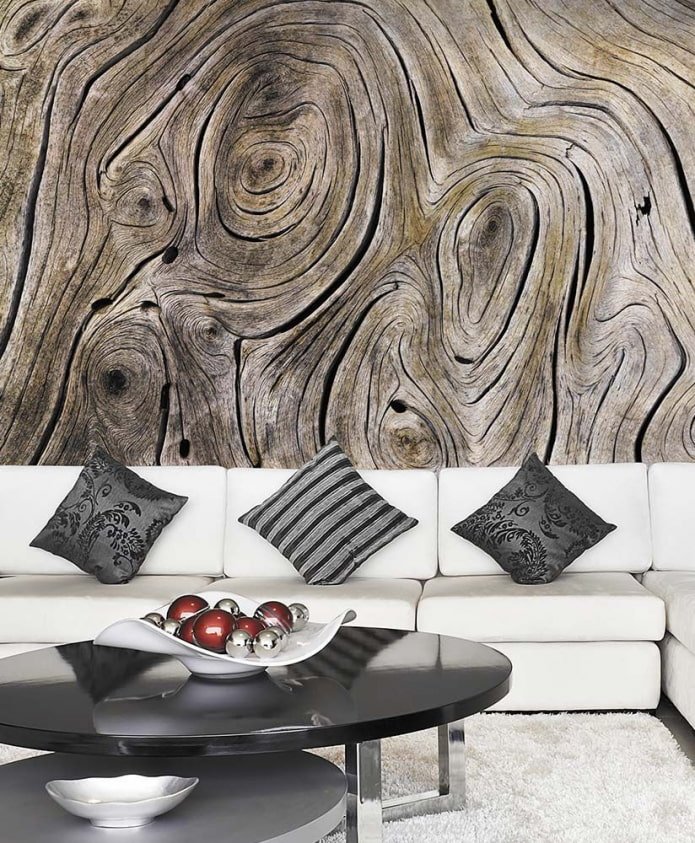 papel tapiz fotográfico con imitación de madera