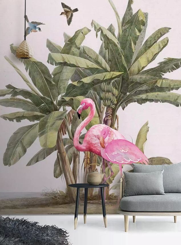 Fondo de pantalla con flamencos