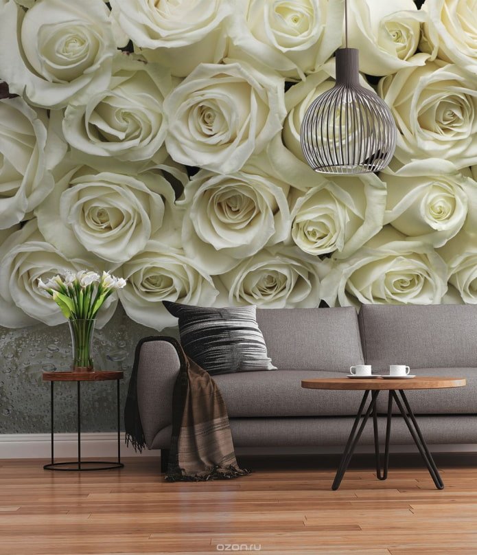 papel tapiz fotográfico con flores