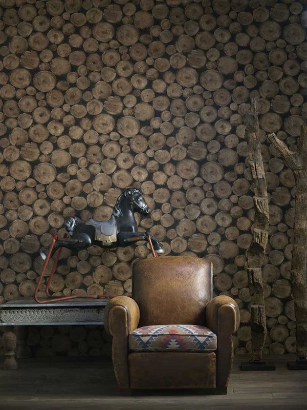 imitación de madera en las paredes