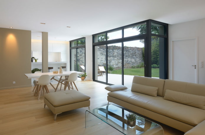 Interior de una casa de campo de estilo moderno