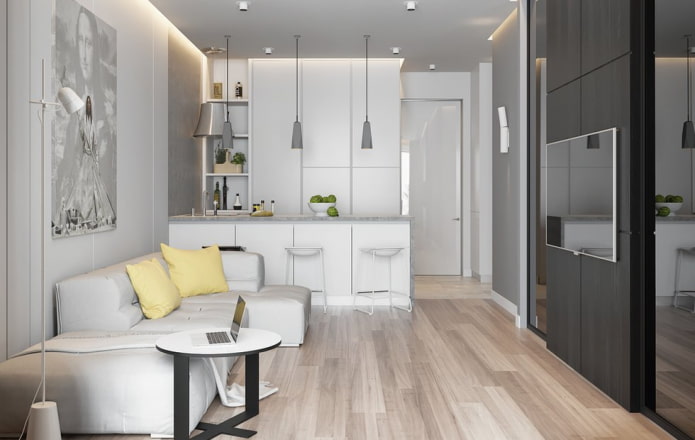minimalismo en la cocina-salón