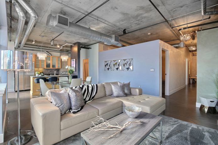 decoración de interiores con estructuras de hierro