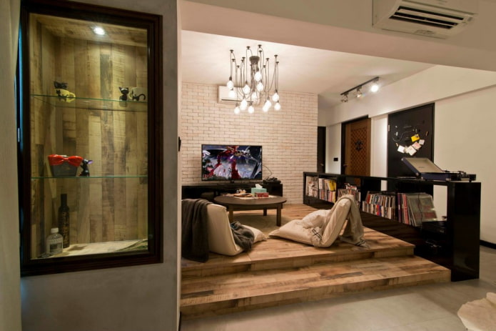 salón en el apartamento