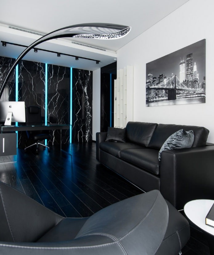 salón de estilo high-tech