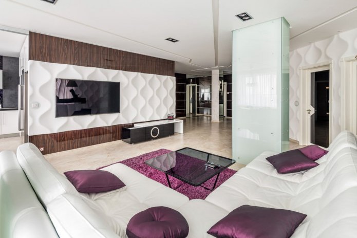 Interior de recibidor con detalles brillantes