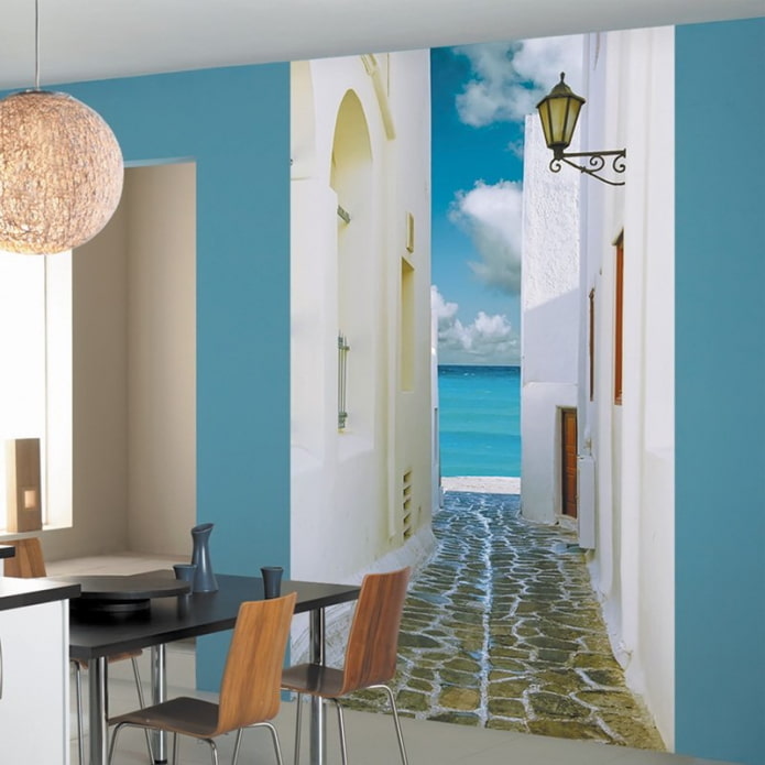 Papel pintado 3D para el interior de la cocina