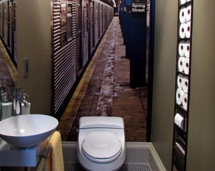 Papel pintado 3D para el baño
