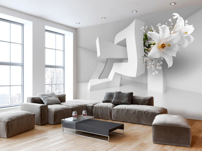 papel pintado 3D estereoscópico en el interior