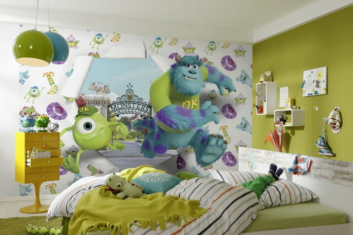 Papel tapiz 3D para la habitación de un niño