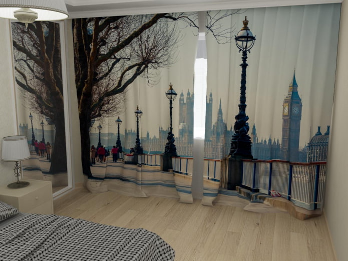 Cortinas 3D en el dormitorio