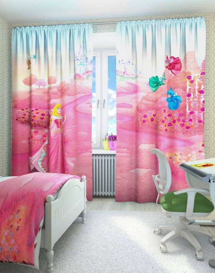 Cortinas 3D en la habitación infantil