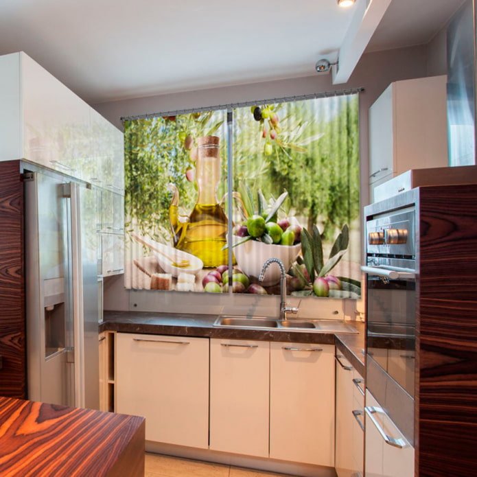 Cortinas 3D en la cocina