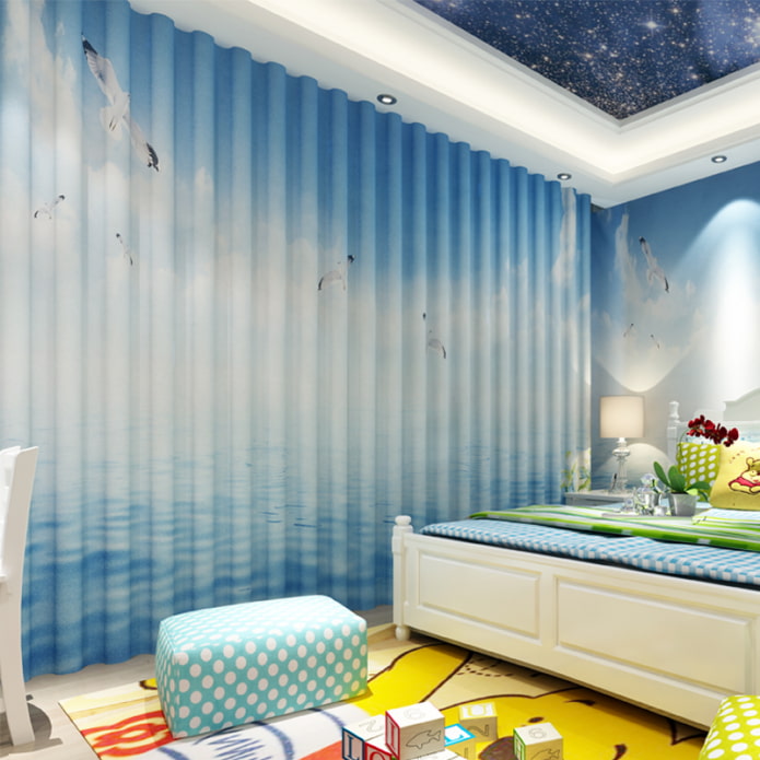 Cortinas 3D en el dormitorio