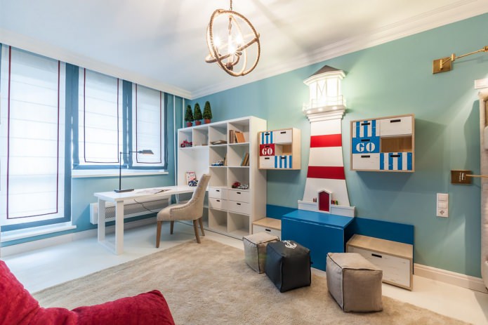Estilo náutico en la habitación infantil