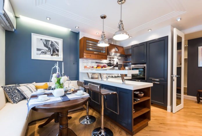 cocina en estilo marino