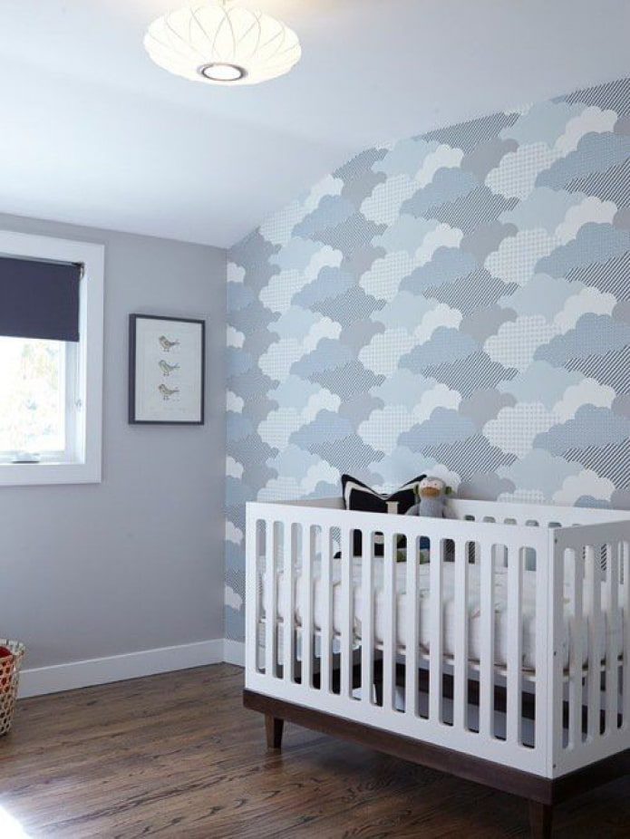 habitación infantil en tonos azules