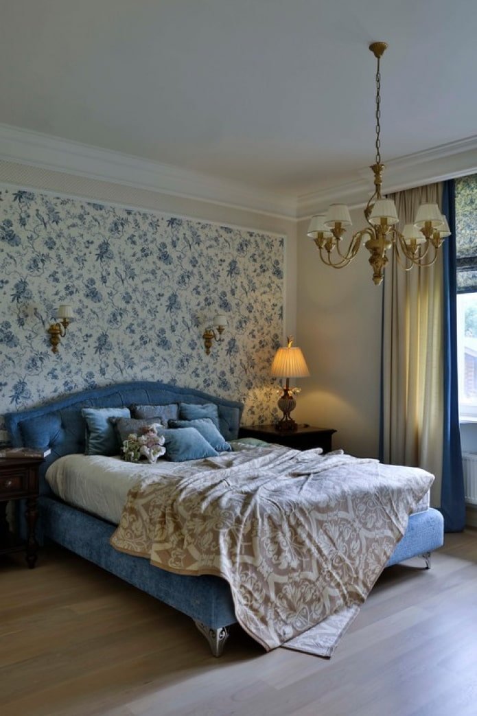 decoración de pared detrás del cabecero