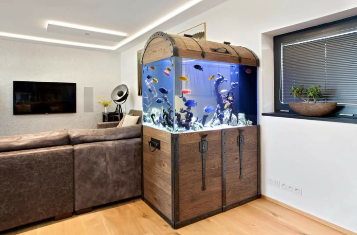 decoración de acuario de diseño