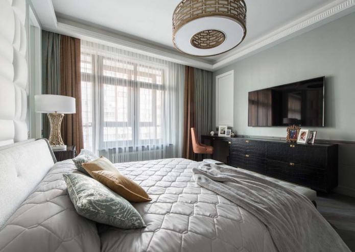 Dormitorio de estilo americano