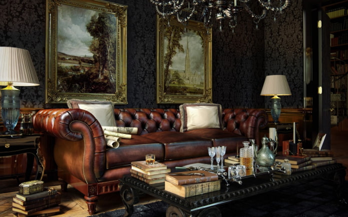 Muebles de salón de estilo británico