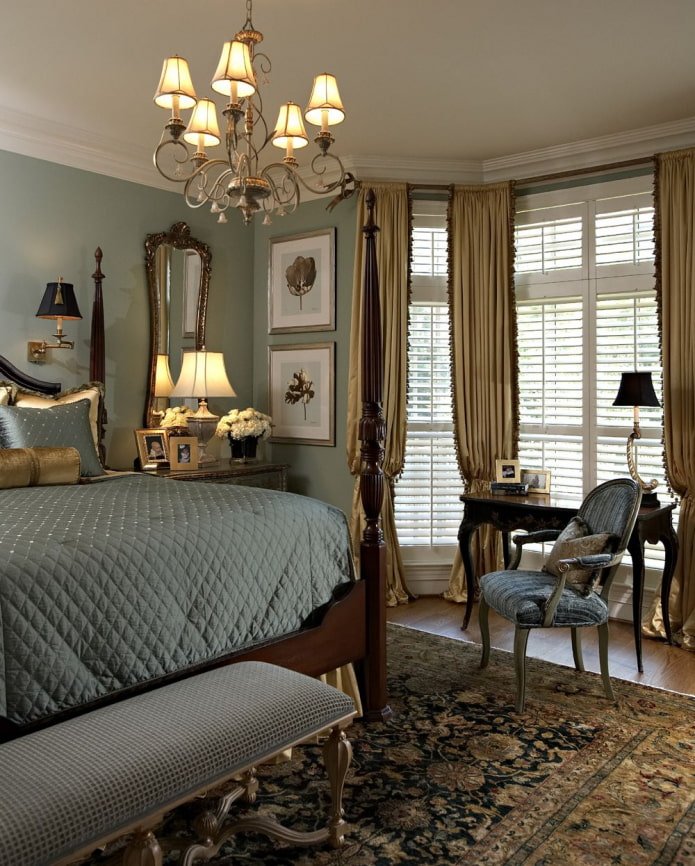 dormitorio en estilo británico