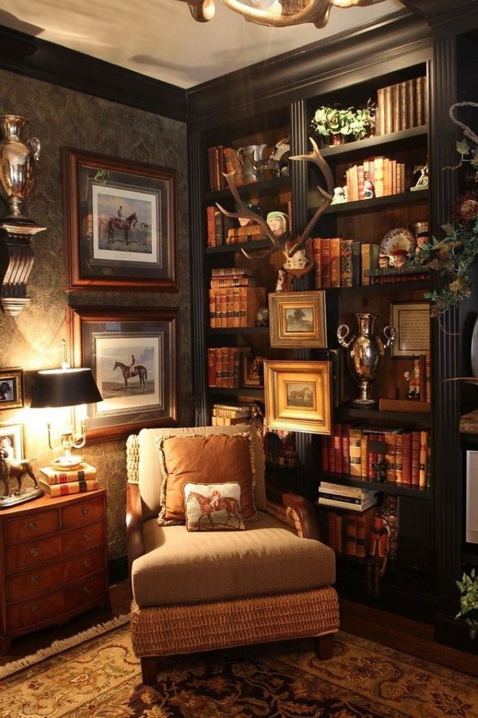salón oscuro