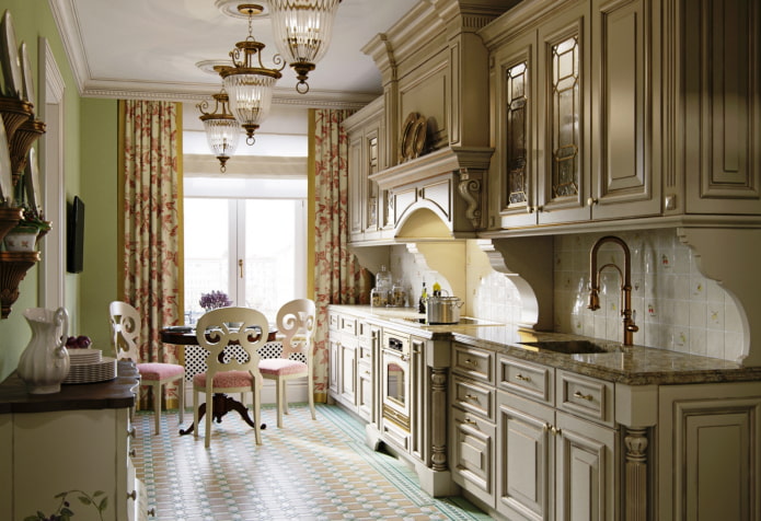 cocina luminosa de estilo inglés