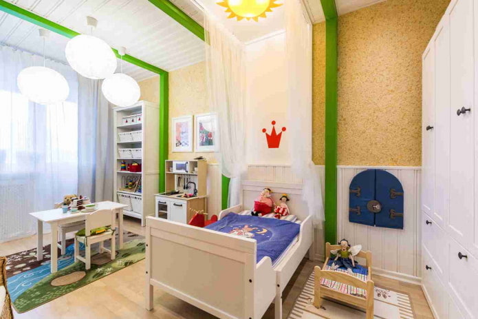 papel pintado resistente al desgaste en la habitación de los niños