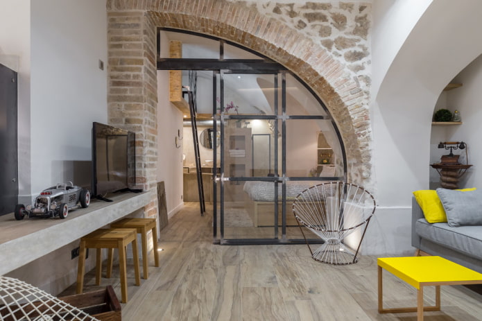 Medio arco en el interior