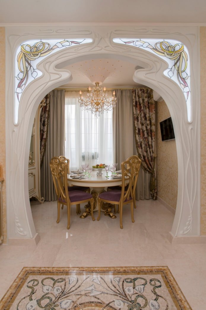 decoración de arco de vidrio