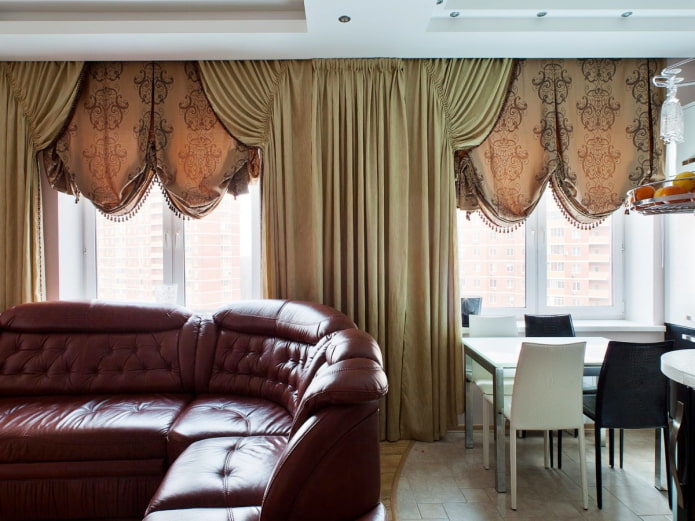 Cortinas austriacas con estampados