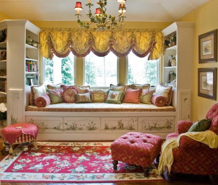 Cortinas austriacas de estilo vintage para interiores