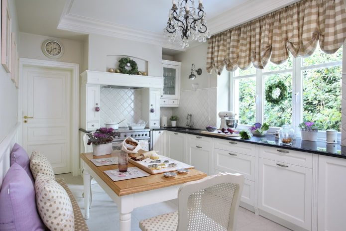 Cortinas austriacas en estilo provenzal