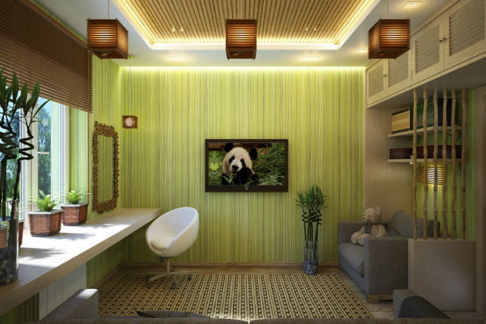 habitación infantil en estilo japonés