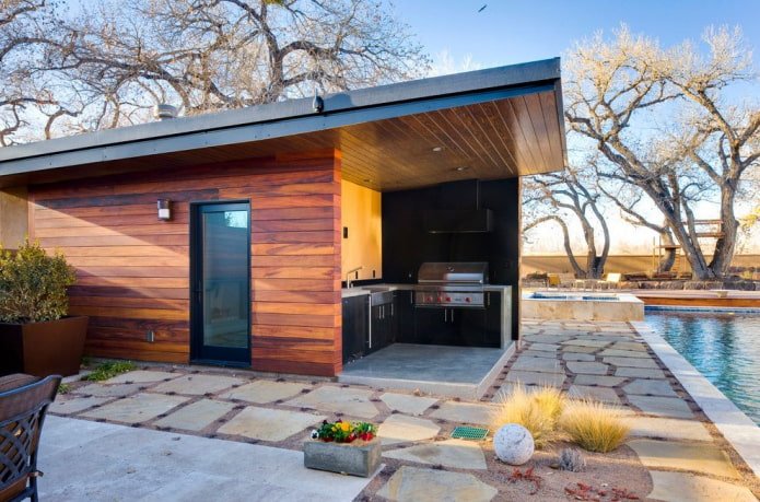 Casa de baños con mini-cocina
