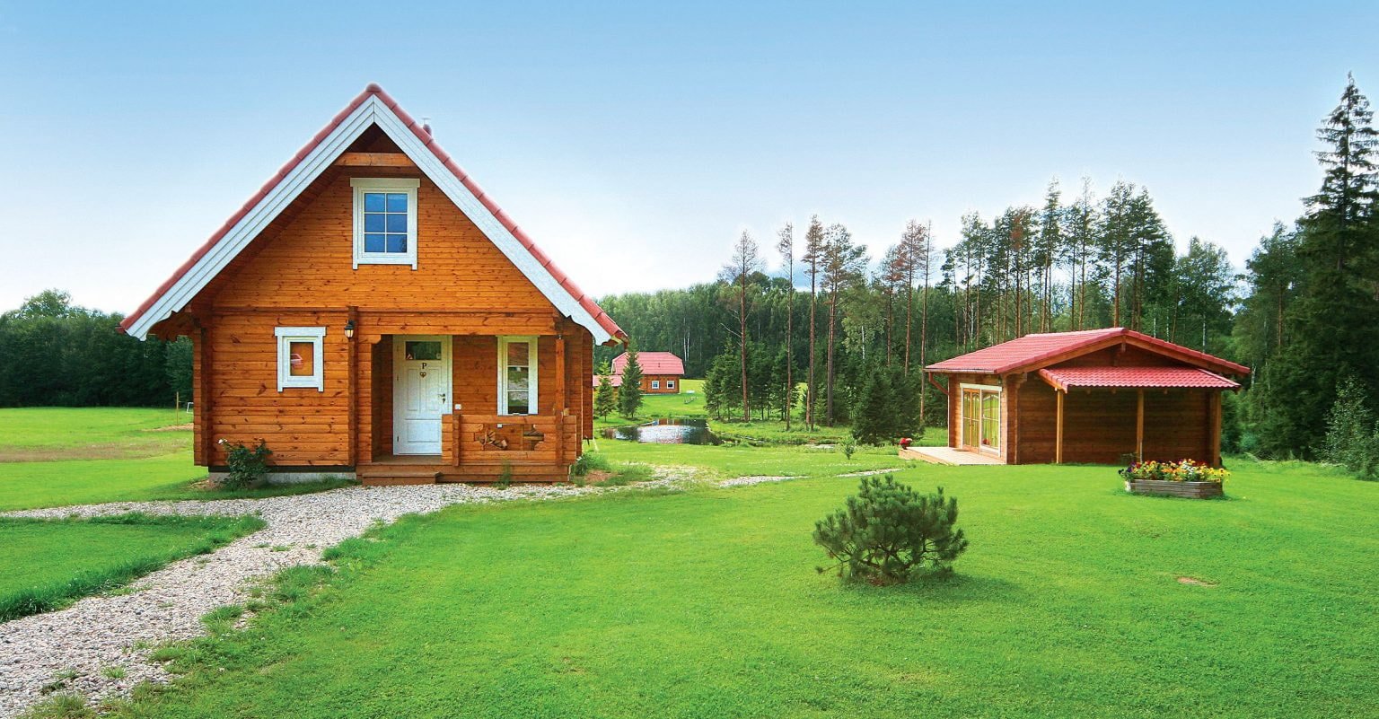 una casa de baños con estilo de casa