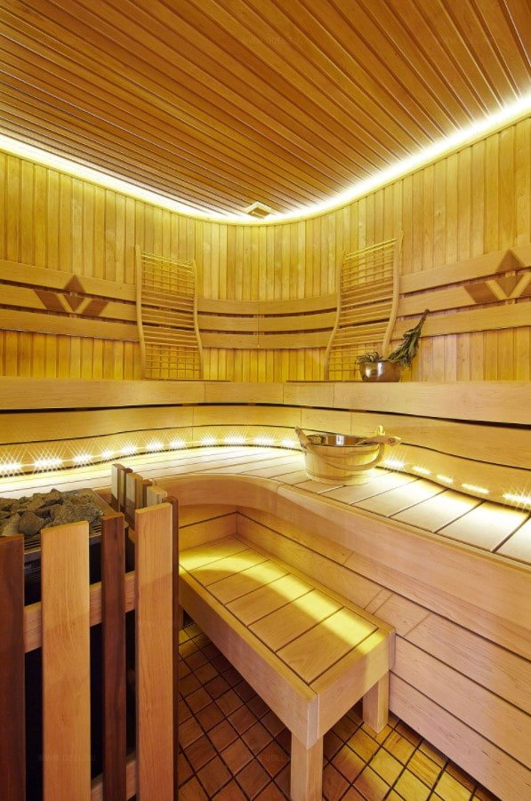 sala de vapor de madera