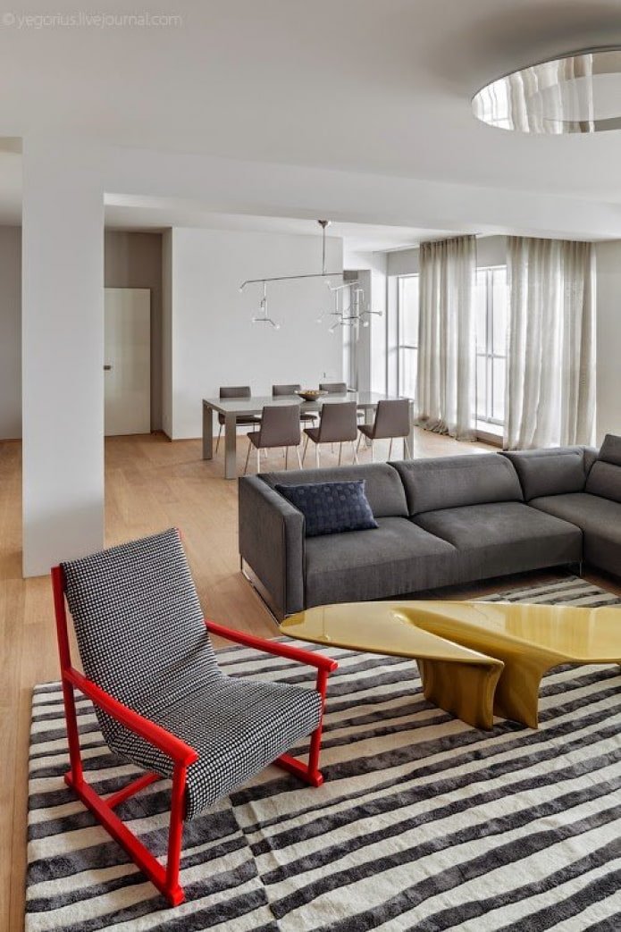 muebles luminosos en el salón