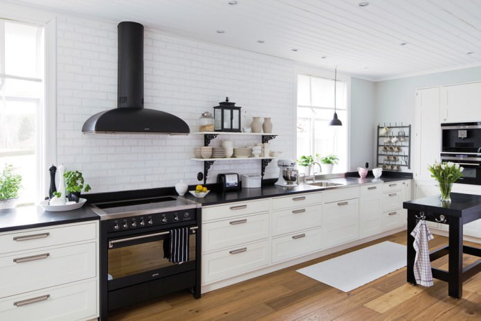 conjunto de cocina lineal