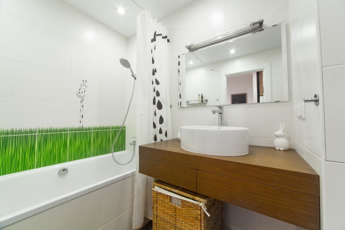 muebles de baño en tonos blancos