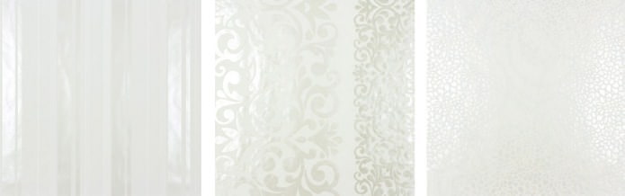 papel pintado blanco con efecto perla