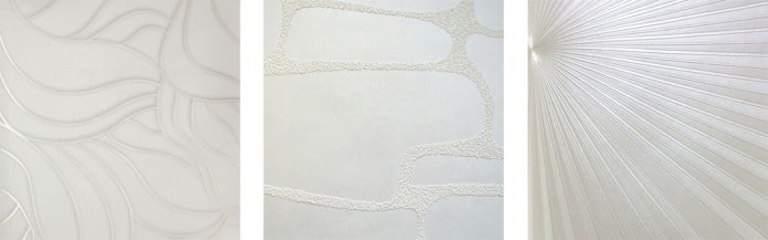papel pintado blanco con relieve
