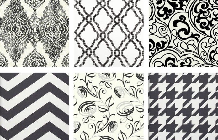 papel pintado blanco y negro