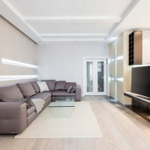Papel pintado blanco y negro en el salón: 55 fotos del interior-5