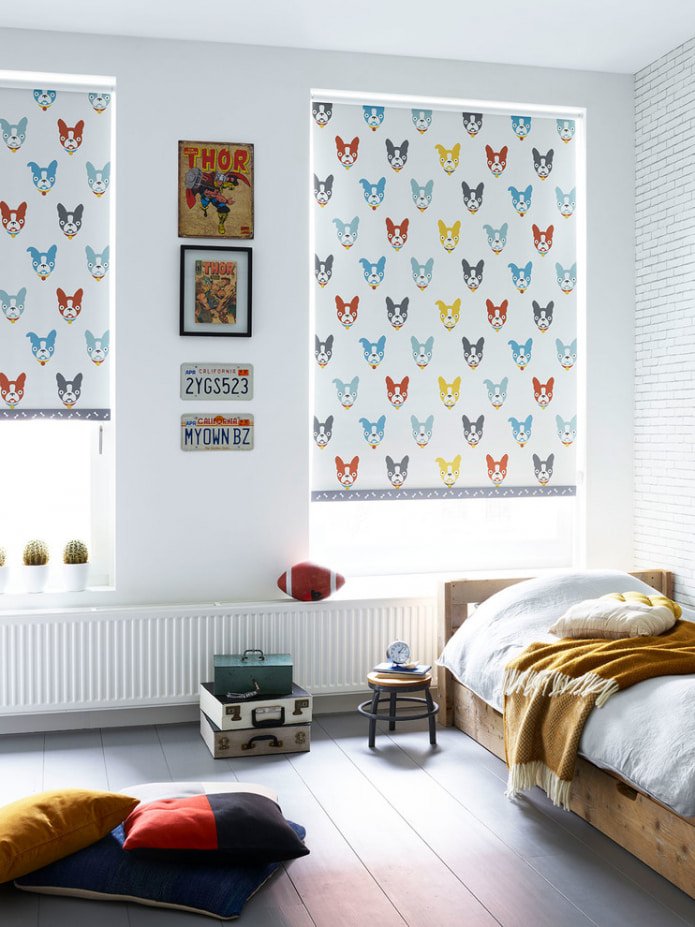 cortinas con estampado