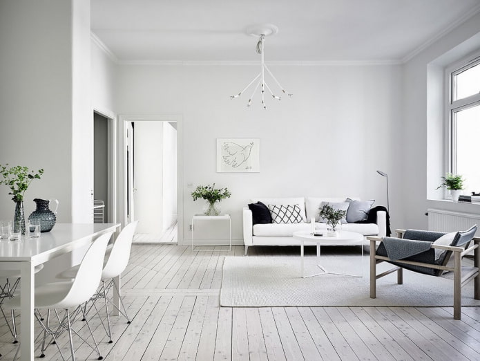 blanco frío en el interior