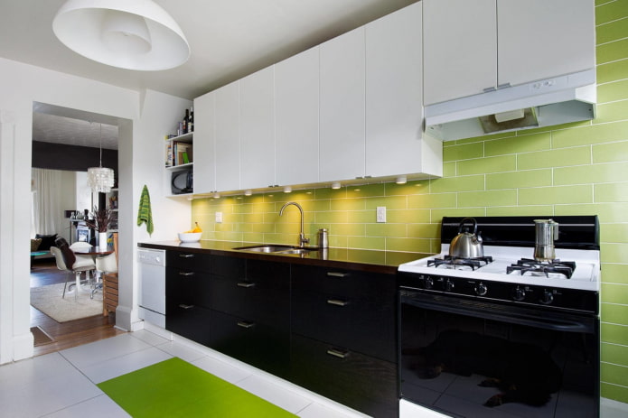 blanco en combinación con verde