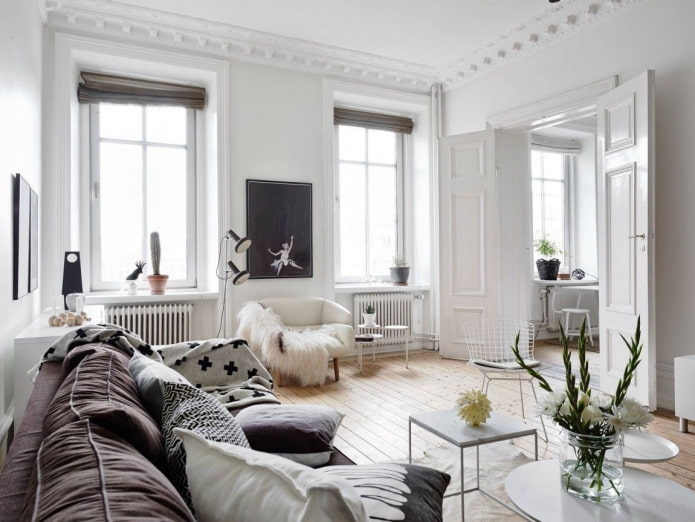 sala de estar en estilo escandinavo